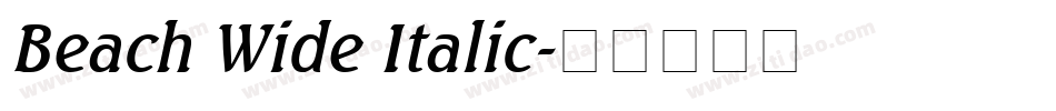 Beach Wide Italic字体转换